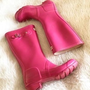 Rainboots- Girls hot pink magenta HUNTER snow rain